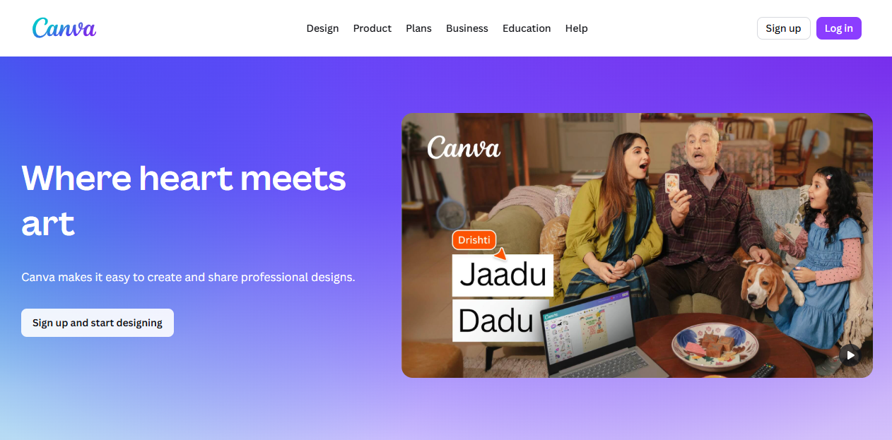 Canva website